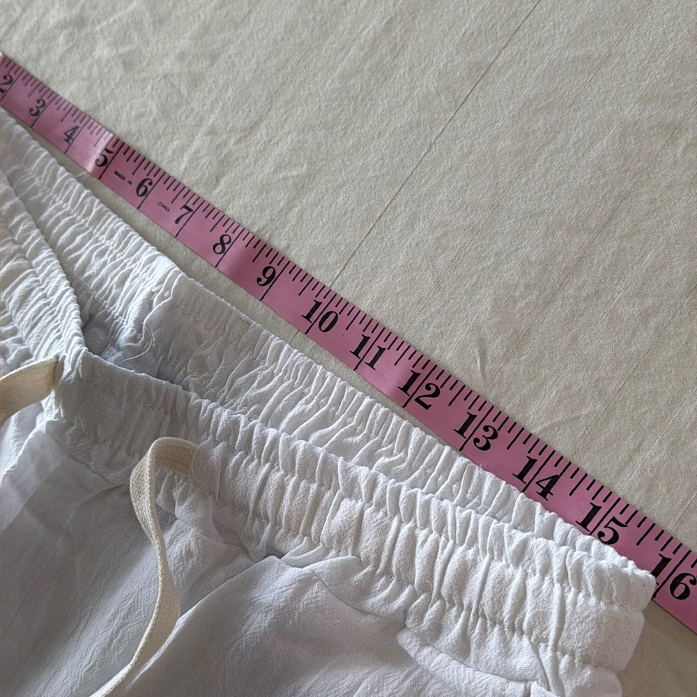 Women's NEW Pull On Drawstring Waist Below Knee Wide Leg Capri Size L #260662 - Picture 6 of 8